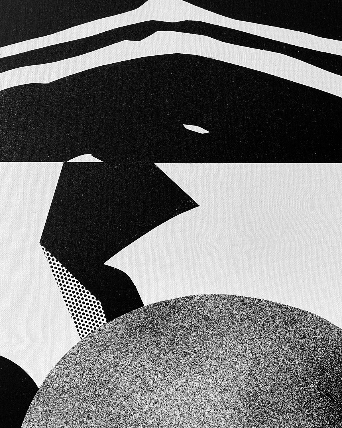 Monochrome Abstract paintings
