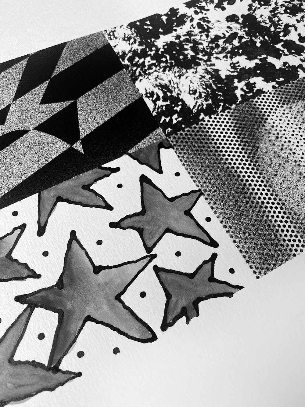 Darren-John-Black-and-White-Abstract-Painting-Stack-07-detail