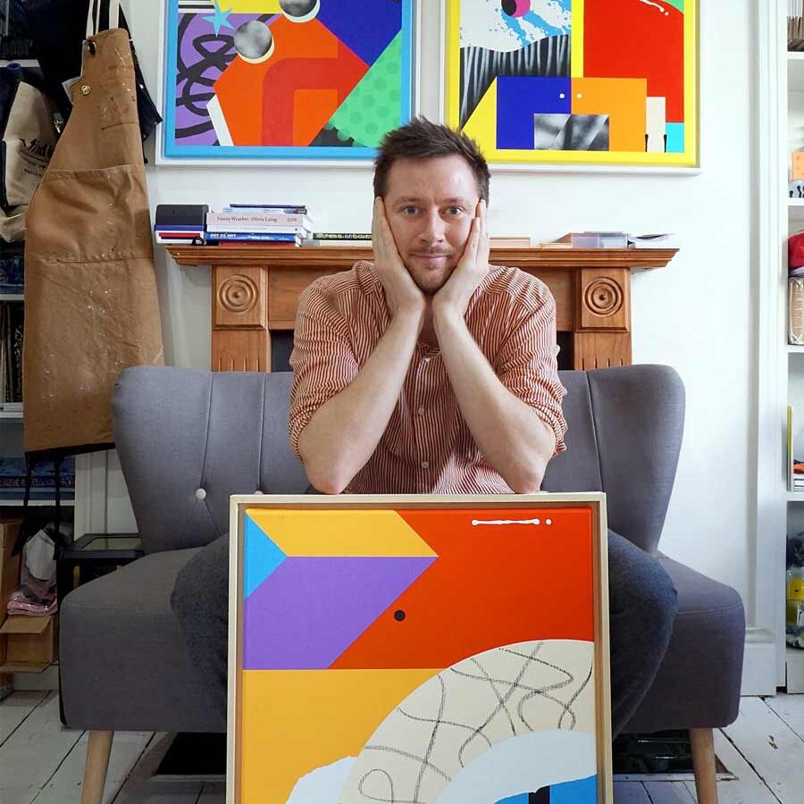 Portrait of London Abstract Artist Darren John