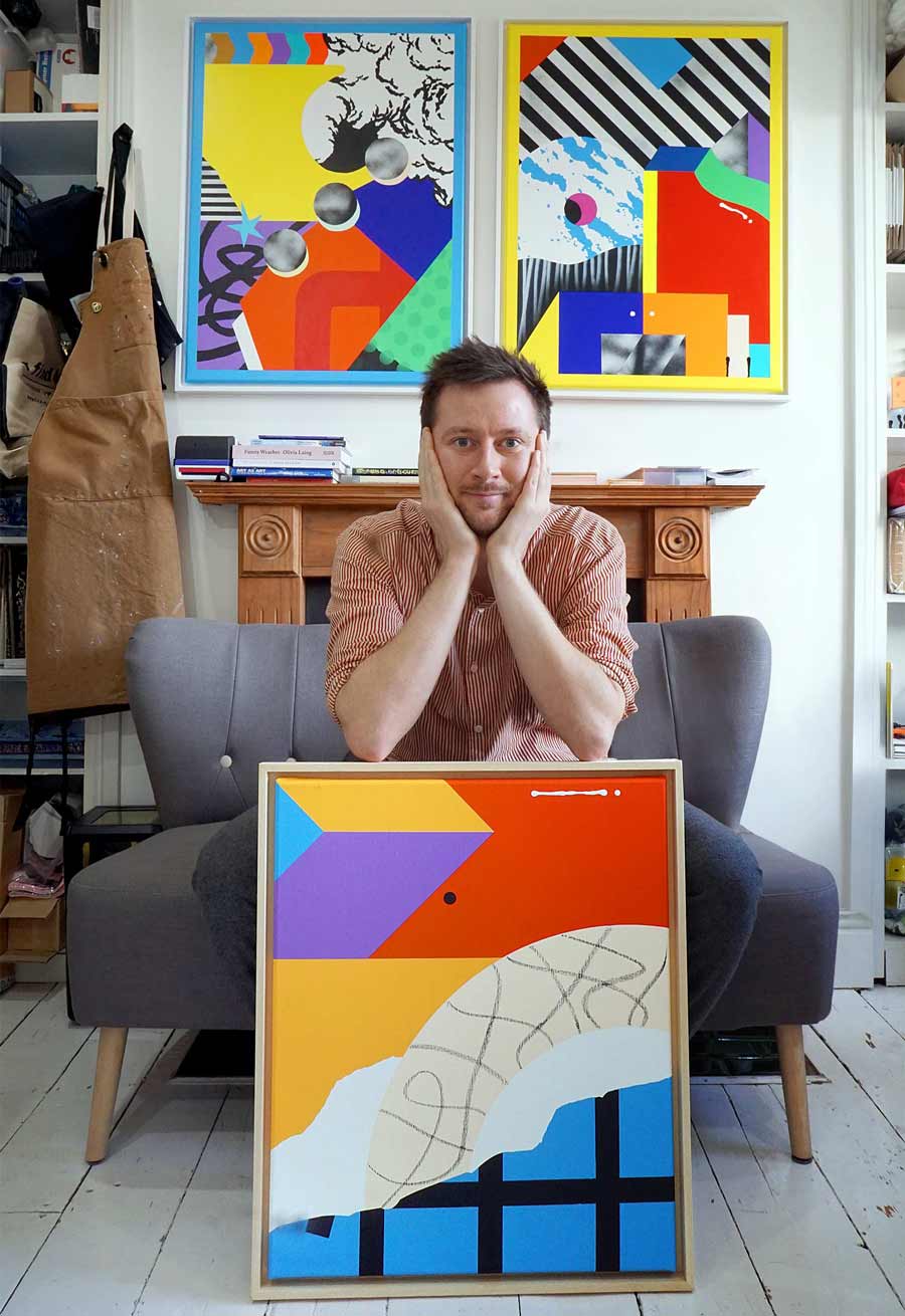 Portrait of London Abstract Artist Darren John