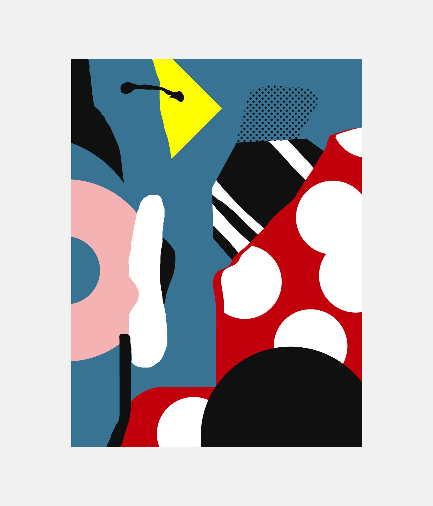 Digital artwork study by Darren John showing abstract composition used for interior mural